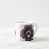 Lachende schattige koffie mok in bone china (Voorkant rechts)