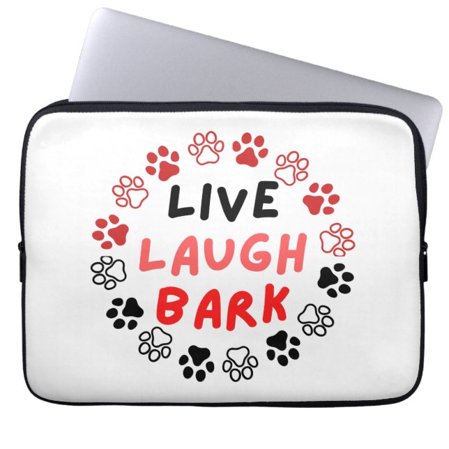 Lachende schors laptop sleeve (Voorkant)