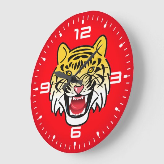 Lachende Tijger Gezicht Kunstwerk-21876 Grote Klok (Hoek)