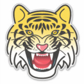 Lachende Tijger Gezicht Kunstwerk-21876 Sticker (Voorkant)