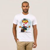 Lachende tijger met een aktetas Mannen T-shirt (Voorkant volledig)