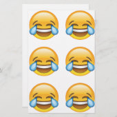 Lachende tranen van Joy emoji Briefpapier (Voorkant / Achterkant)