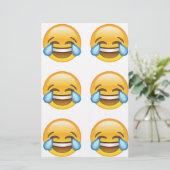 Lachende tranen van Joy emoji Briefpapier (Staand voorkant)