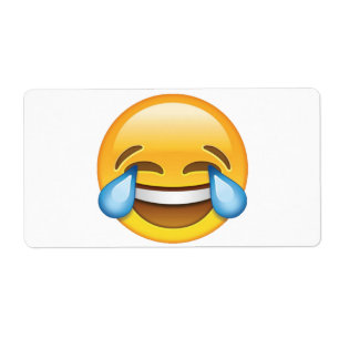 Lachende tranen van Joy emoji Etiket