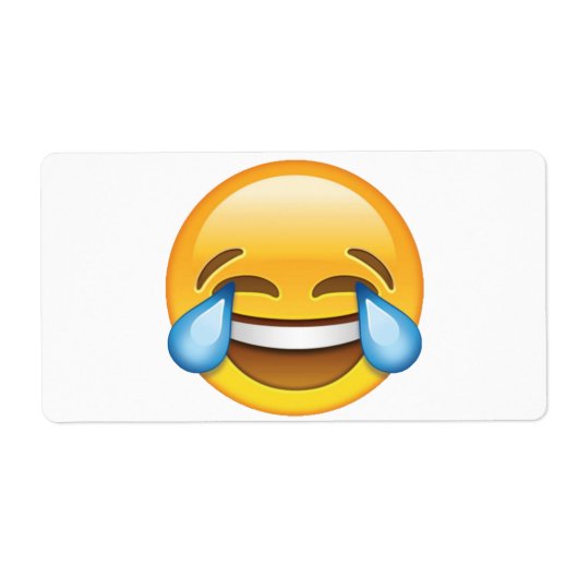 Lachende tranen van Joy emoji Etiket (Voorkant)