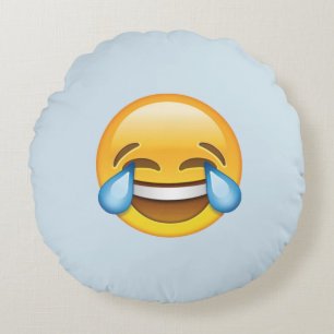 Lachende tranen van Joy emoji Rond Kussen