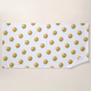 Lachende tranen van Joy emoji Strandlaken
