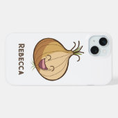 Lachende Ui met Monogram iPhone Hoesje (Achterkant horizontaal)