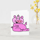 Lachende varkens briefkaarten (Gele Bloem)