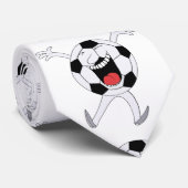 Lachende Voetbal Mascotte Stropdas (Opgerold)