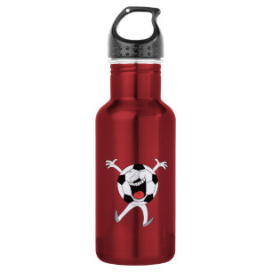 Lachende Voetbal Mascotte Waterfles