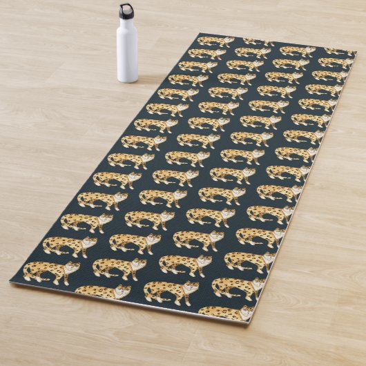 Lachende Waterverf van Leopard Pattern Yogamat (In situ)