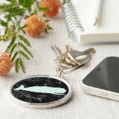 Lachende witte walvis Thunder_Cove Sleutelhanger (Zijkant)