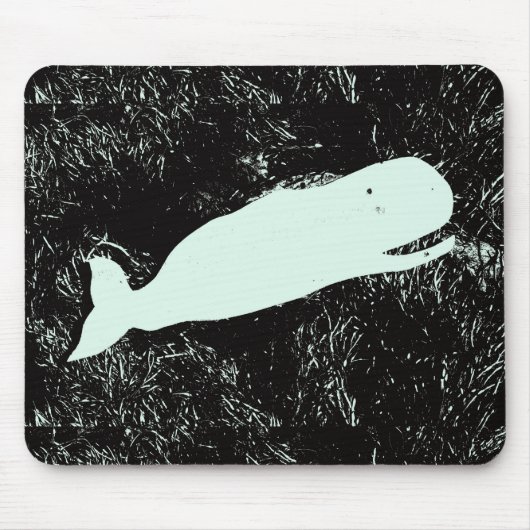 lachende witte walvismousepad muismat (Voorkant)