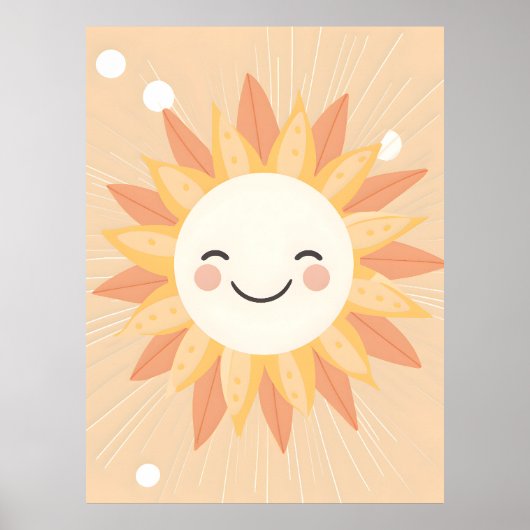 Lachende zon kwekerij Wall Art Poster (Voorkant)