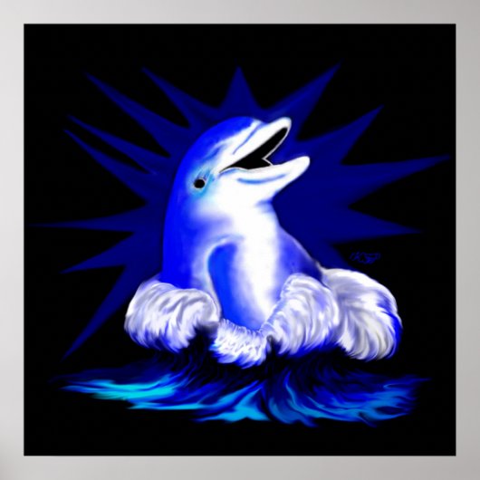 Lachender Delfin Poster (Voorkant)