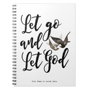 Lâcher prise et laisser Dieu cahier journal
