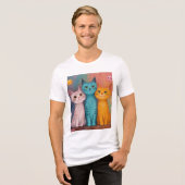 Lachkatten Tri-Blend Shirt (Voorkant volledig)