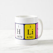 Lachlin tasse de nom de table périodique (Devant droit)