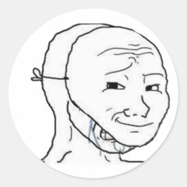lachmasker ronde sticker