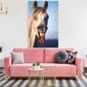 lachpaard canvas afdruk (Insitu (Woonkamer))