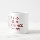 lacht als laatste koffiemok (Voorkant links)