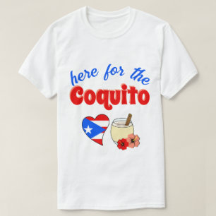 Lachwekkend Hier voor de Coquito Puerto Rico Kerst T-shirt