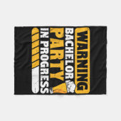 Lachwekkende Bruidegom Trouwfeest Bachelorfeest _1 Fleece Deken (Voorkant (Horizontaal))