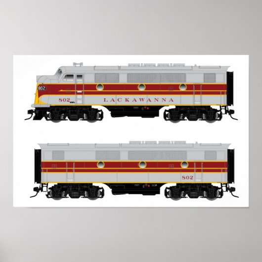 Lackawant Diesel F3 A-B Set Poster (Voorkant)