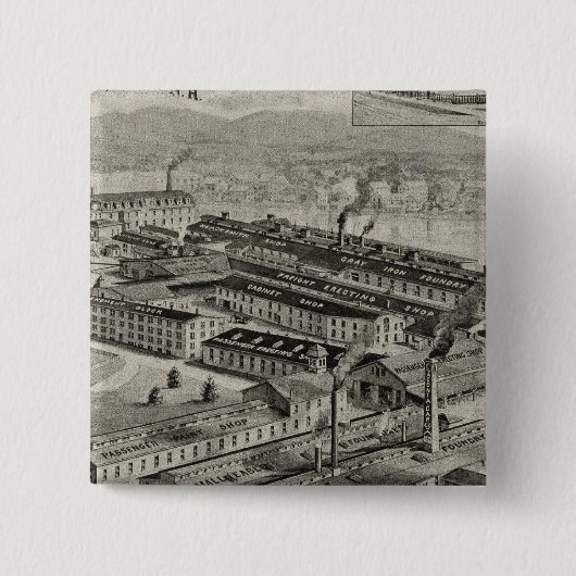 Laconia Car Company Vierkante Button 5,1 Cm (Voorkant)