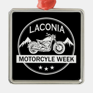 Laconia Motorcycle Week Motorbike Metalen Ornament