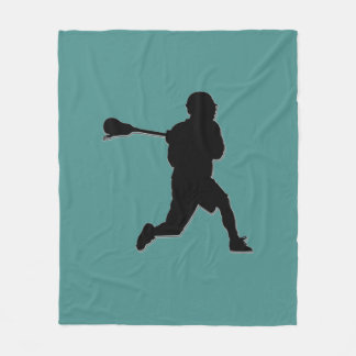 Lacrosee Player Fleece Blanket Deken
