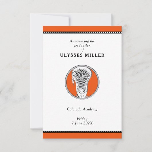 Lacrosse Afstuderen Aankondiging (Voorkant)