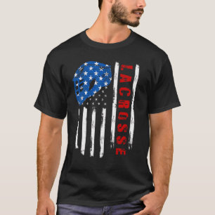 Lacrosse American  Flag Lax Helmet Stick 4t T-shirt