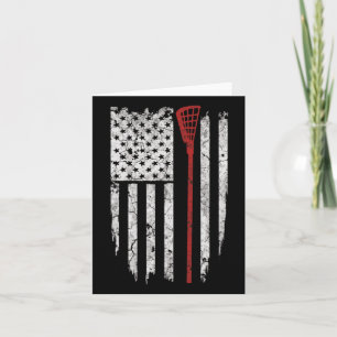 Lacrosse Amerikaanse Vlag Mannen Geschenken Tee Sh Kaart