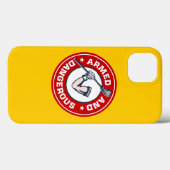 Lacrosse Armé et Dangereux iPhone 6 coque (Verso (horizontal))