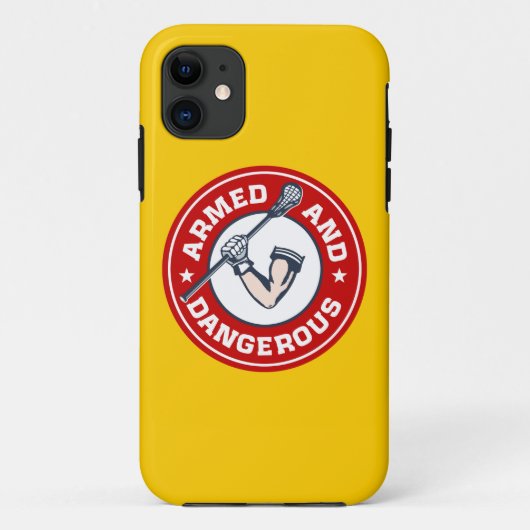 Lacrosse Armed en Dangerous iPhone cover (Achterkant)