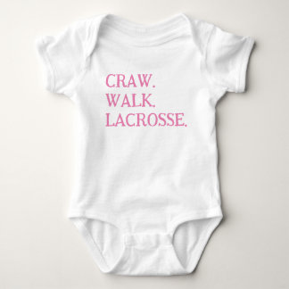 LACROSSE BABYMEISJE ONESIE ROZE WITTE TOP TSHIRT