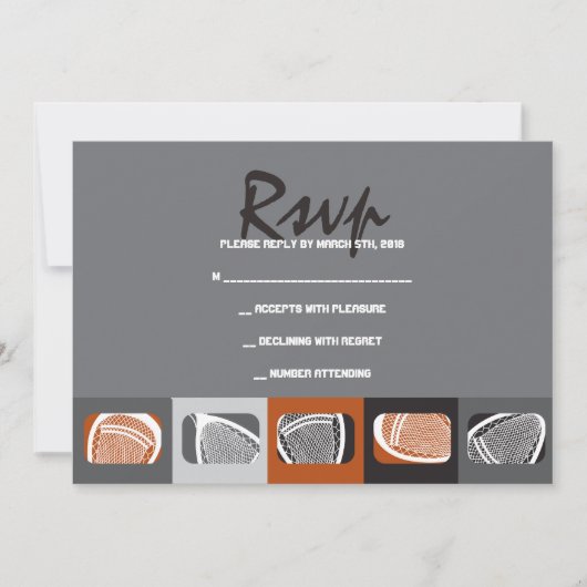 LACROSSE Bar Mitzvah Invitation Reply Kaart (Voorkant)