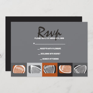 LACROSSE Bar Mitzvah Invitation Reply Kaart