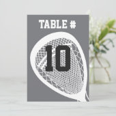 LACROSSE Bar Mitzvah TAFEL ZITPLAATSEN KAART (Staand voorkant)