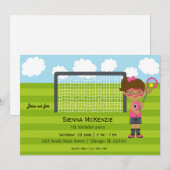 Lacrosse Birthday girl Kaart (Voorkant / Achterkant)