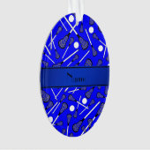 Lacrosse bleue nommée personnalisée (devant)