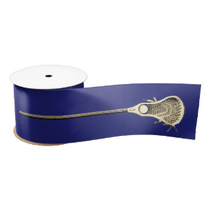 Lacrosse Blue Satin Ribbon Lint