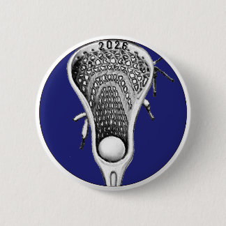 Lacrosse Blue Team Gifts Ronde Button 5,7 Cm