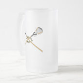 Lacrosse Boss Crossed Sticks Matglas Bierpul (Voorkant links)