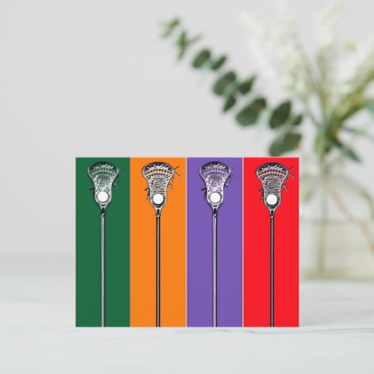 Lacrosse Briefkaart (Staand voorkant)