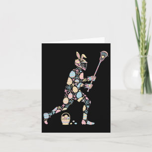 Lacrosse Bunny Easter Egg Paasdag Speler Vrouwen Kaart