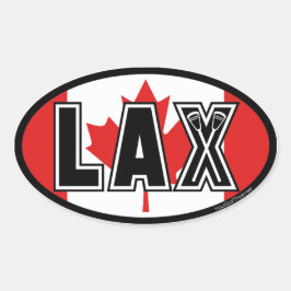 Lacrosse Canada Lax Vlag Ovale Sticker