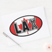 Lacrosse Canada Lax Vlag Ovale Sticker (Envelop)